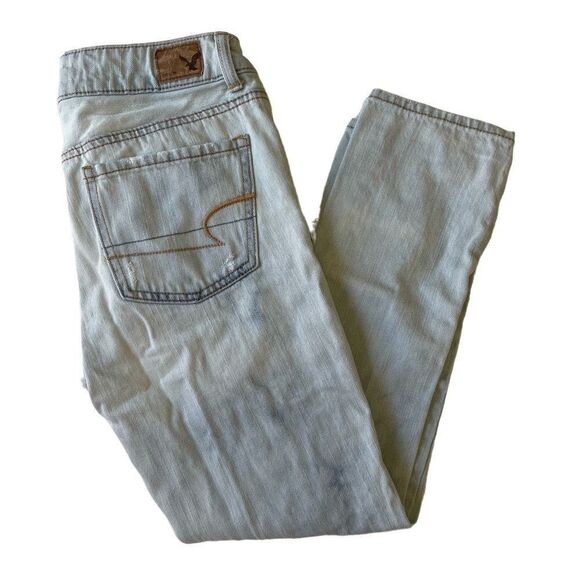 American Eagle Outfitter’s Boy Crop Denim Jeans - Women’s 0 - Picture 1 of 9
